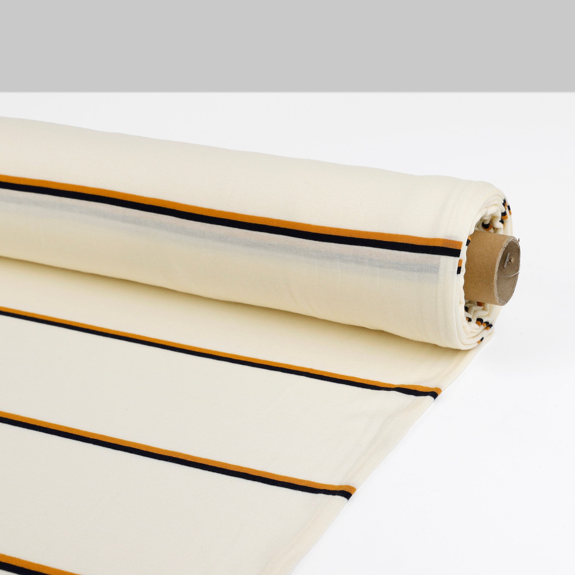 Double Stripe Tencel Jersey - Cream Mix