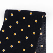 Yellow Spot Viscose Crepe - Midnight