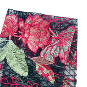 Rose Embroidered Tulle - Blue Mix