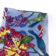 Orchid Embroidered Tulle - Blue Primary