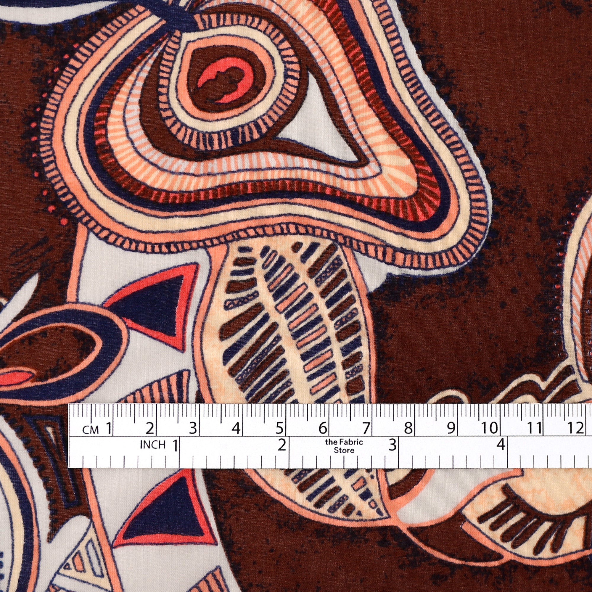 Eye Of The Strawberry Cotton Voile - Choc