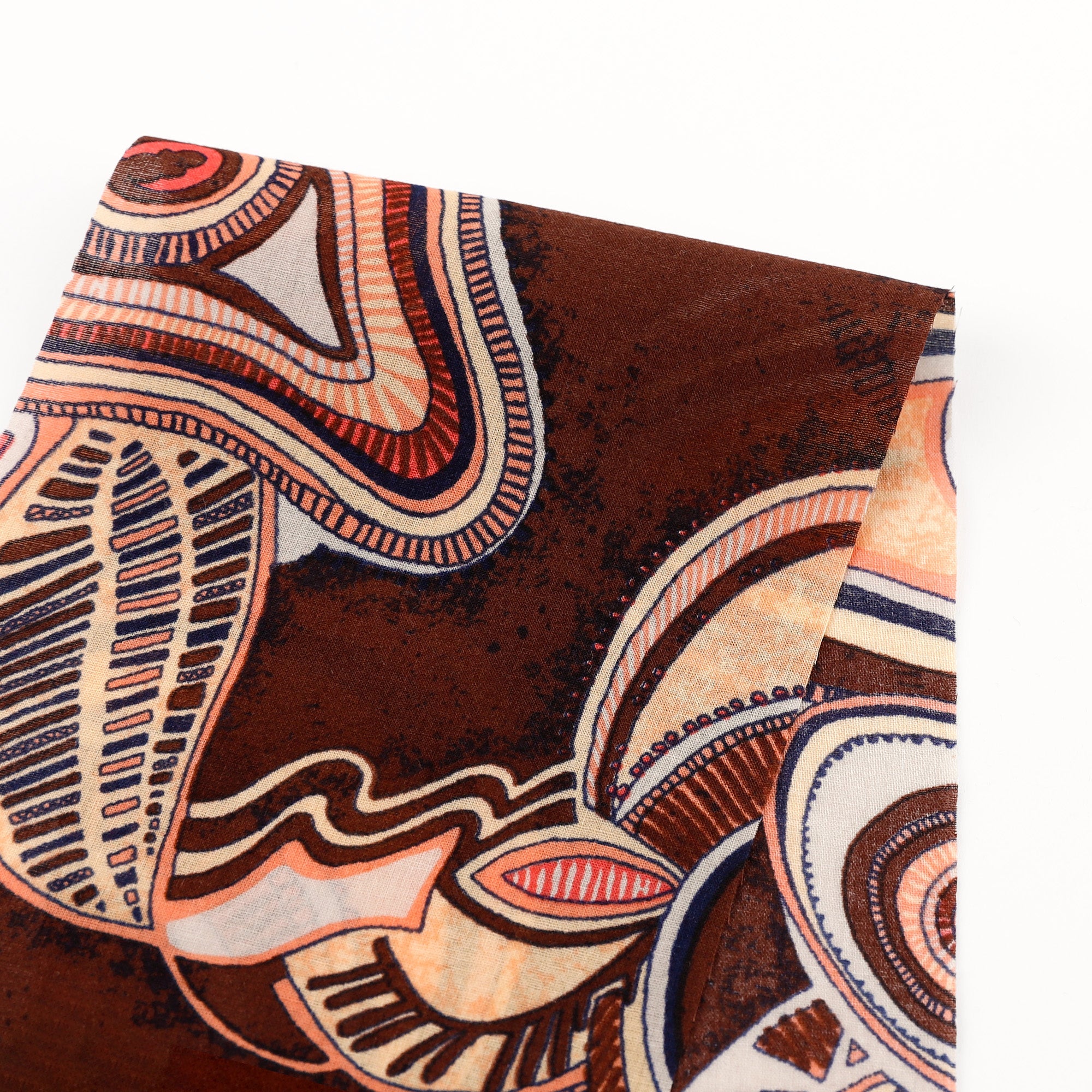 Eye Of The Strawberry Cotton Voile - Choc