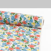 Peony Poppy Satin Backed Silk / Linen - Spring