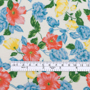 Peony Poppy Satin Backed Silk / Linen - Spring