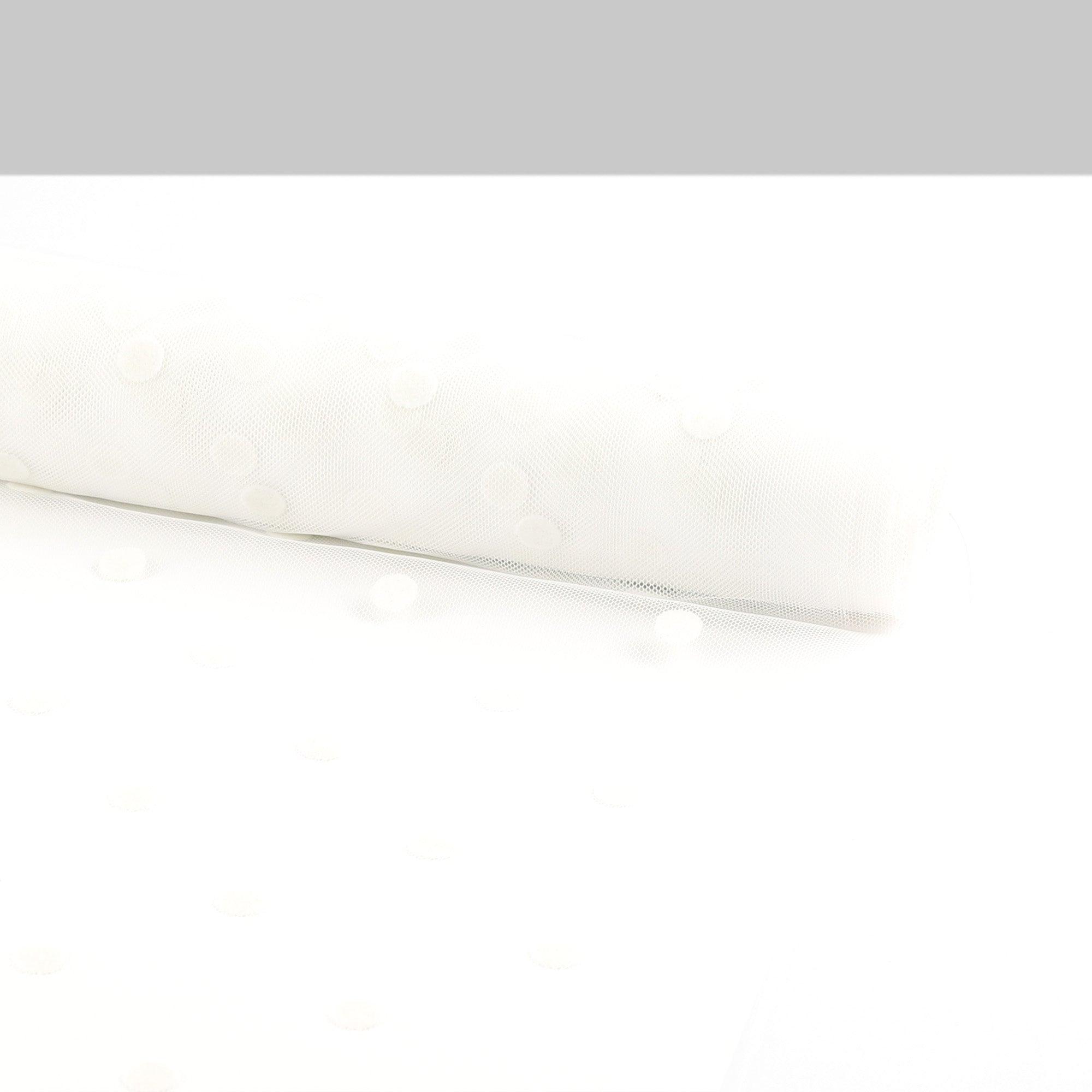 Flocked Dot Tulle - Ivory