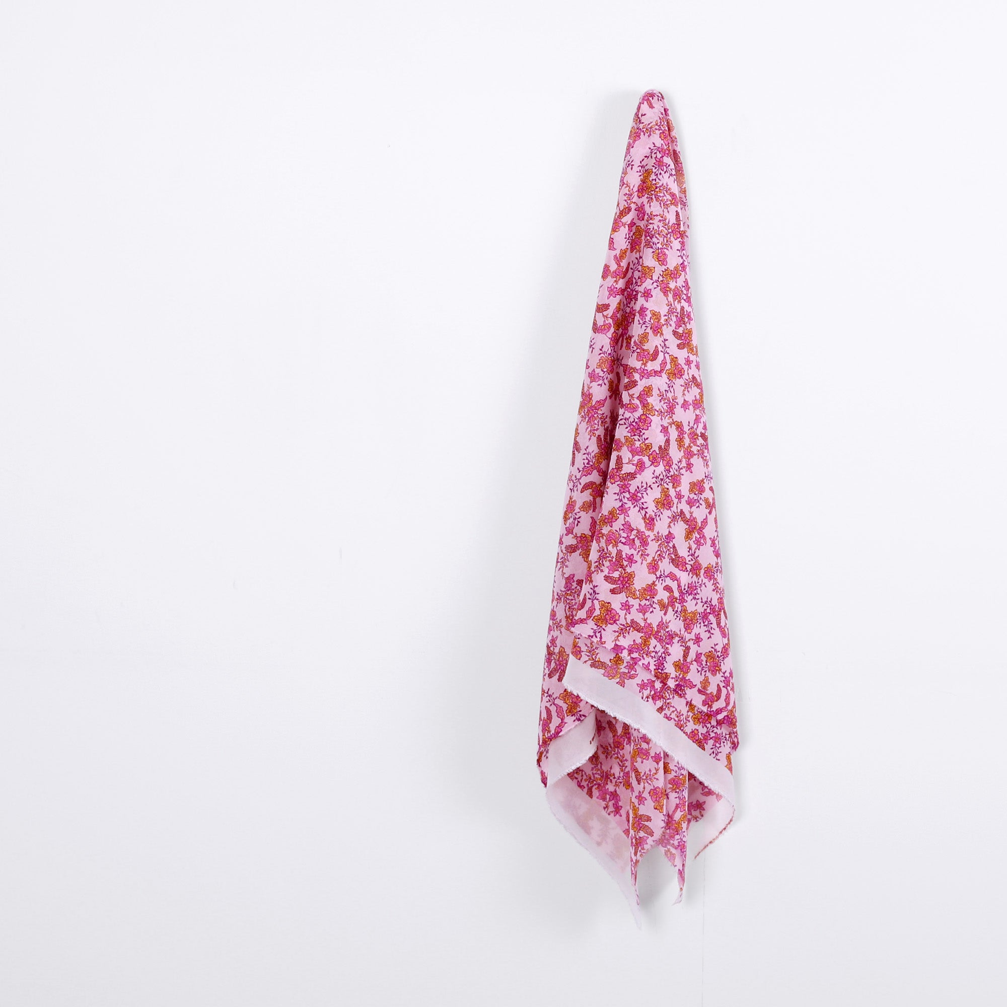 Flowering Vine Silk Georgette - Pink