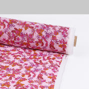Flowering Vine Silk Georgette - Pink