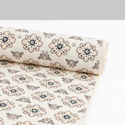 Griffin Motif Silk / Linen - Powder Pink