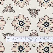 Griffin Motif Silk / Linen - Powder Pink