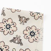 Griffin Motif Silk / Linen - Powder Pink