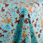 Whimsy Flourish Cotton Voile - Aqua