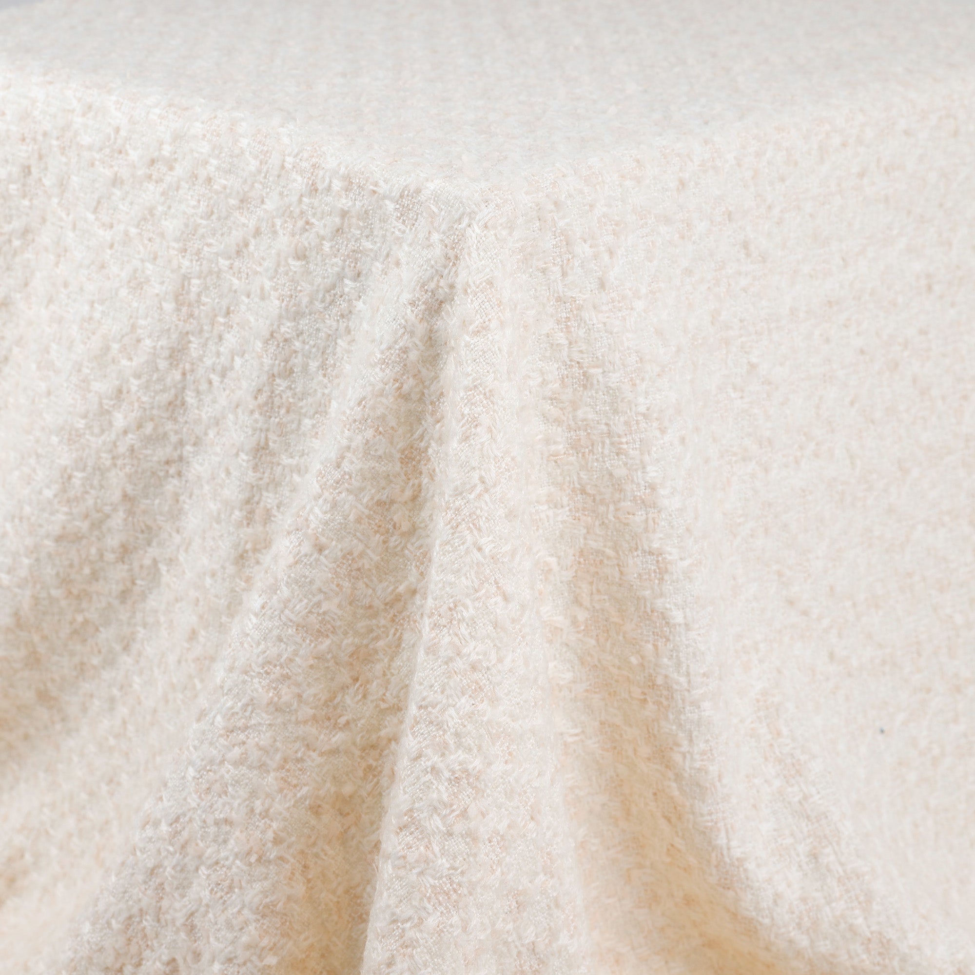 Wool Blend Tweed - Coconut