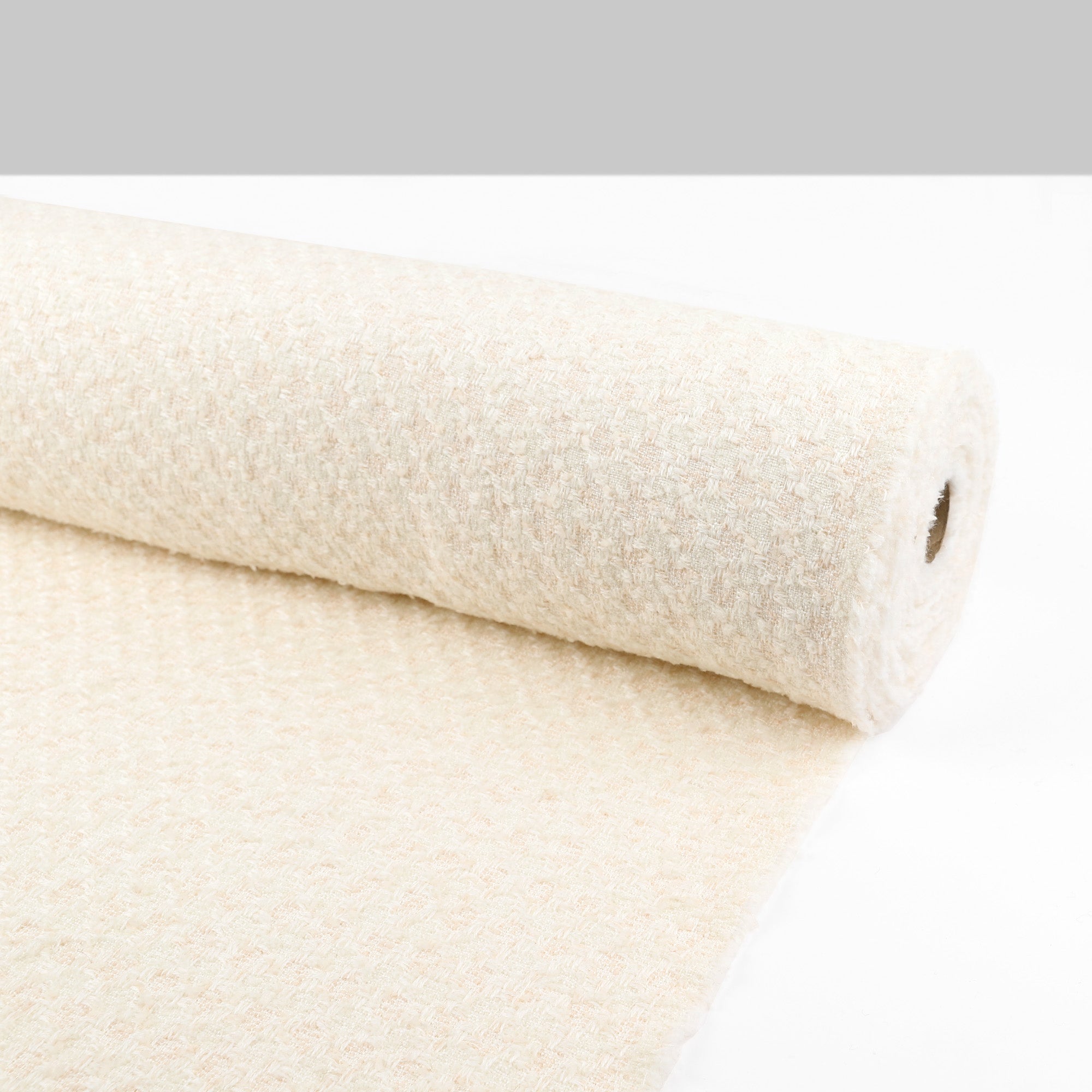 Wool Blend Tweed - Coconut