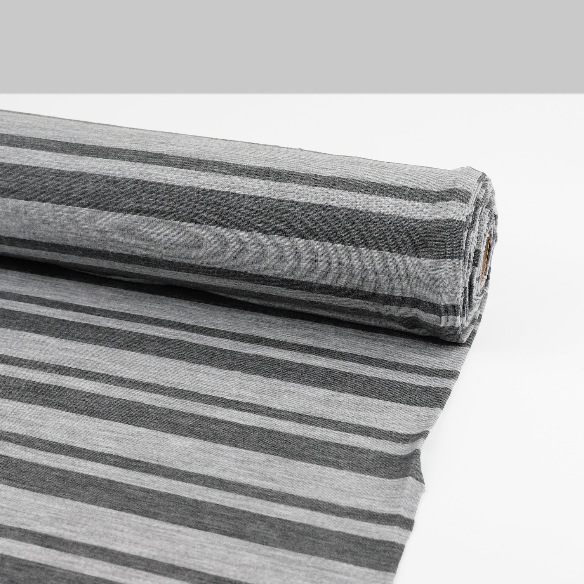 Pure Merino Jersey Stripe - Grey