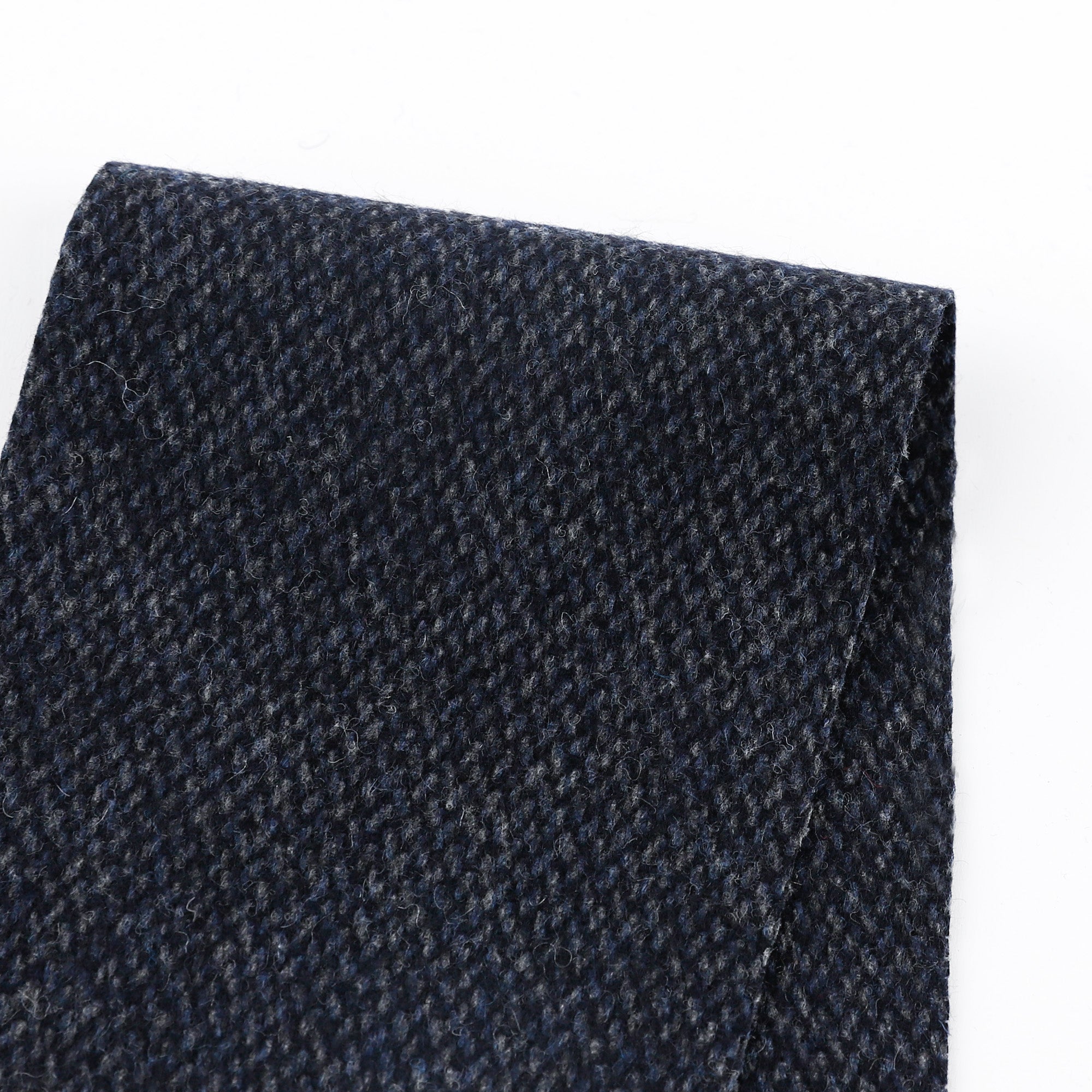 Wool Blend Tweed Coating - Night Sky