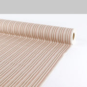 Herringbone Stripe Cotton / Triacetate - Fawn Mix