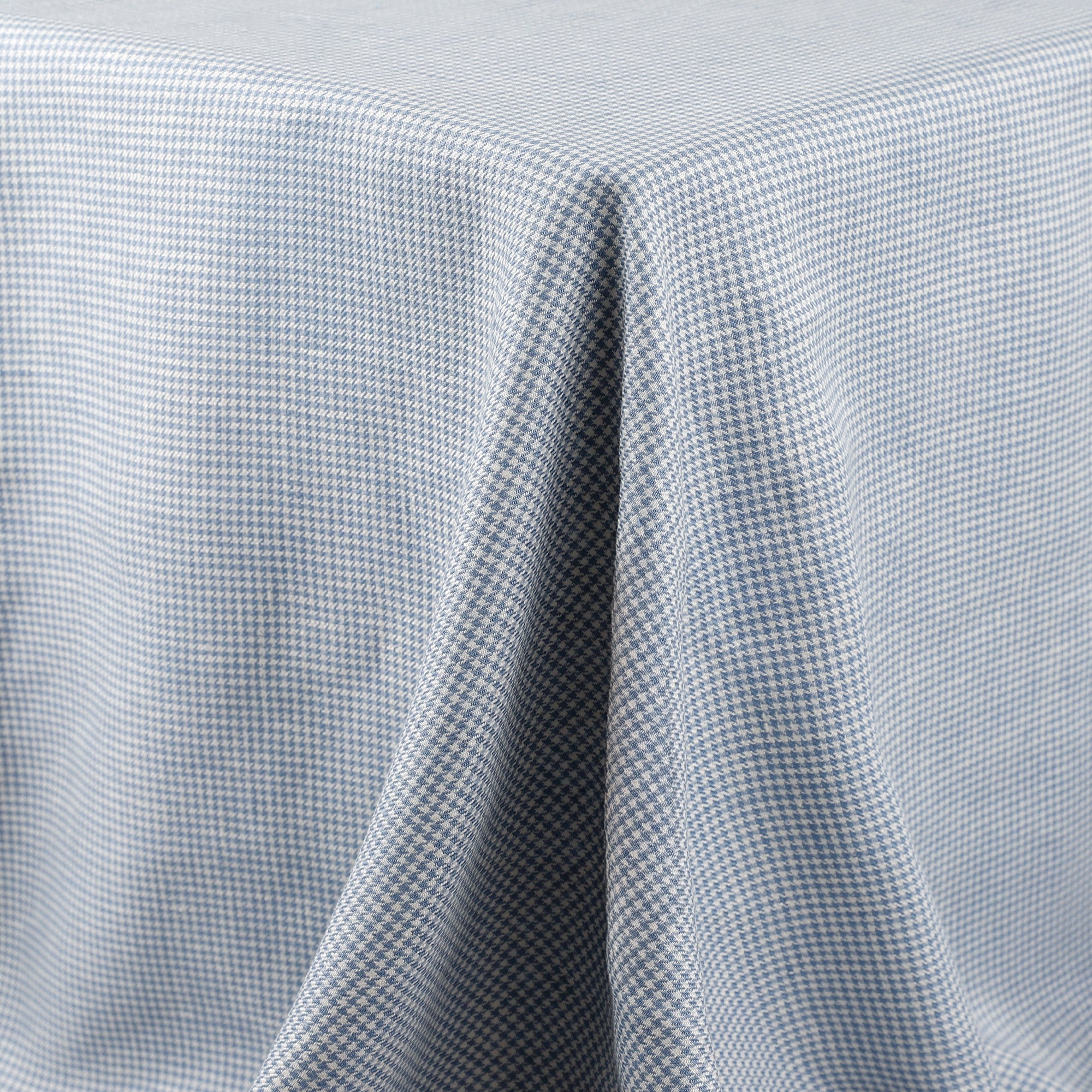 Small Houndstooth Linen - Wedgewood