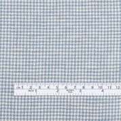 Small Houndstooth Linen - Wedgewood