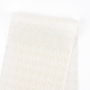 Houndstooth Silk / Cotton Voile - Ivory