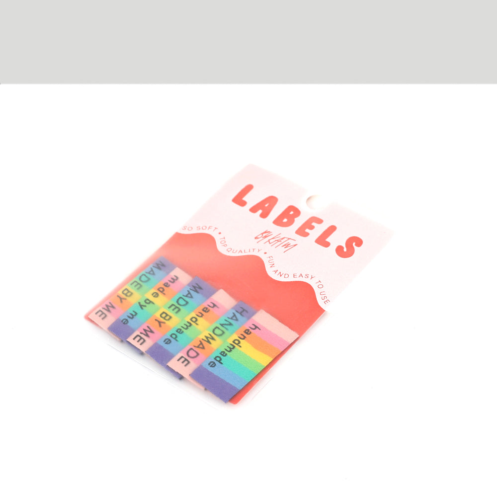 KATM Woven Labels - Rainbow Side Seam