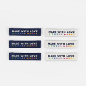 KATM Woven Labels - Made With Love And Swear Words