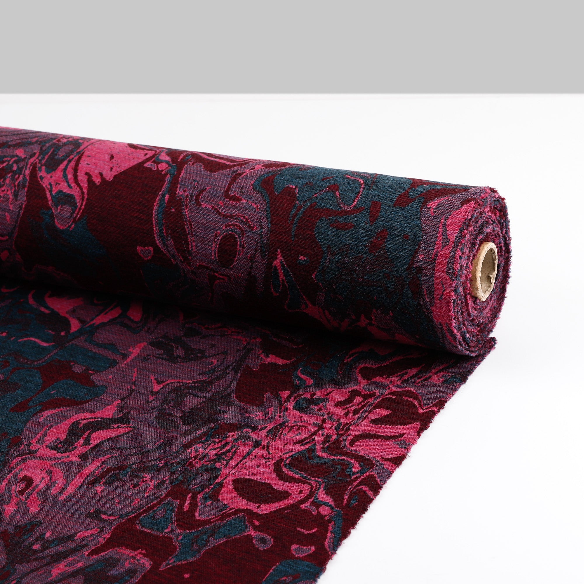 Marbled Magma Merino Jacquard - Jewel