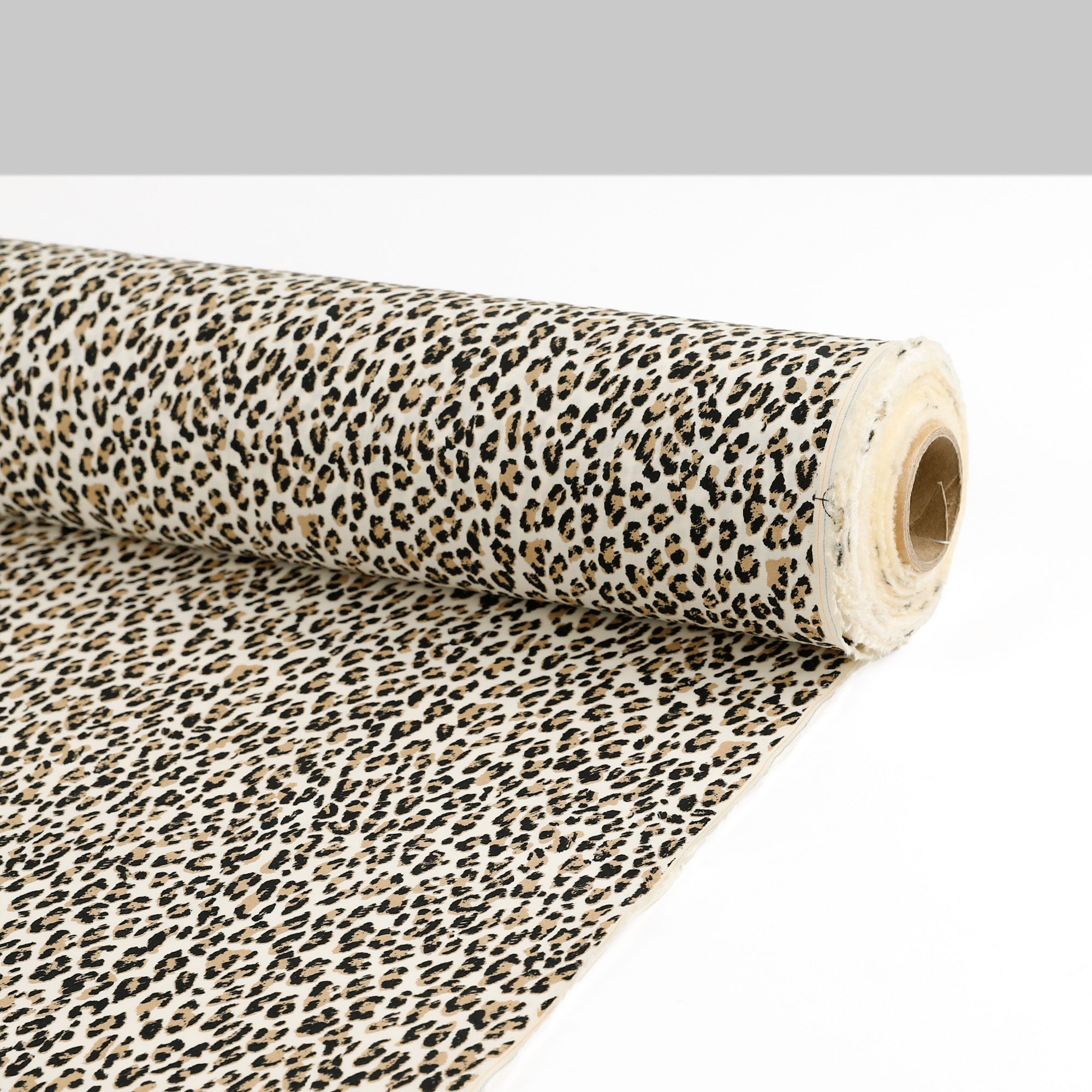 Leopard Print Cotton Shirting - Natural