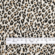 Leopard Print Cotton Shirting - Natural