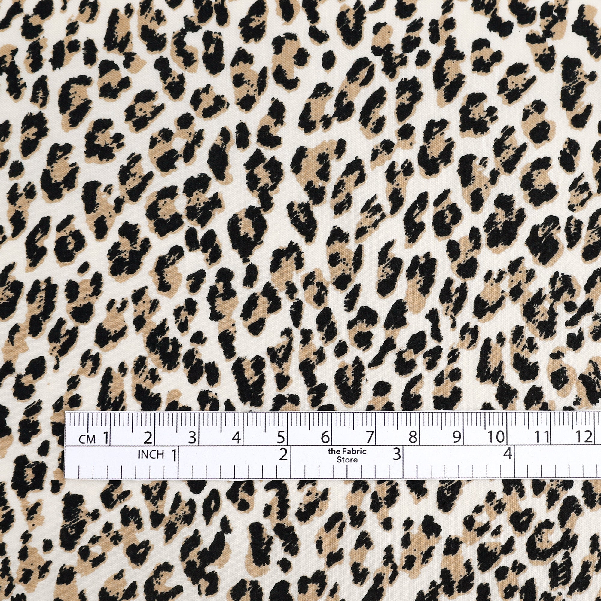 Leopard Print Cotton Shirting - Natural