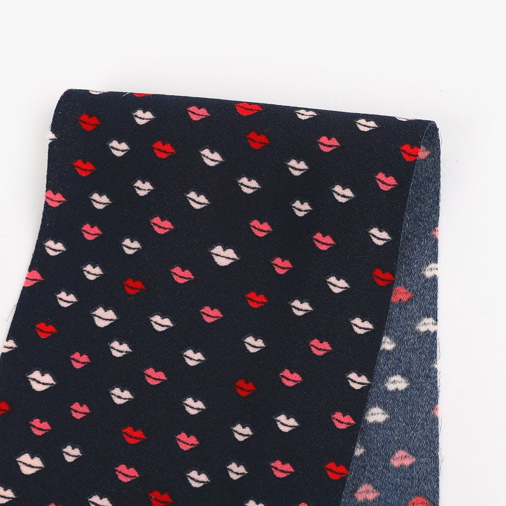 Kiss Kiss Poly Satin Backed Crepe - Navy