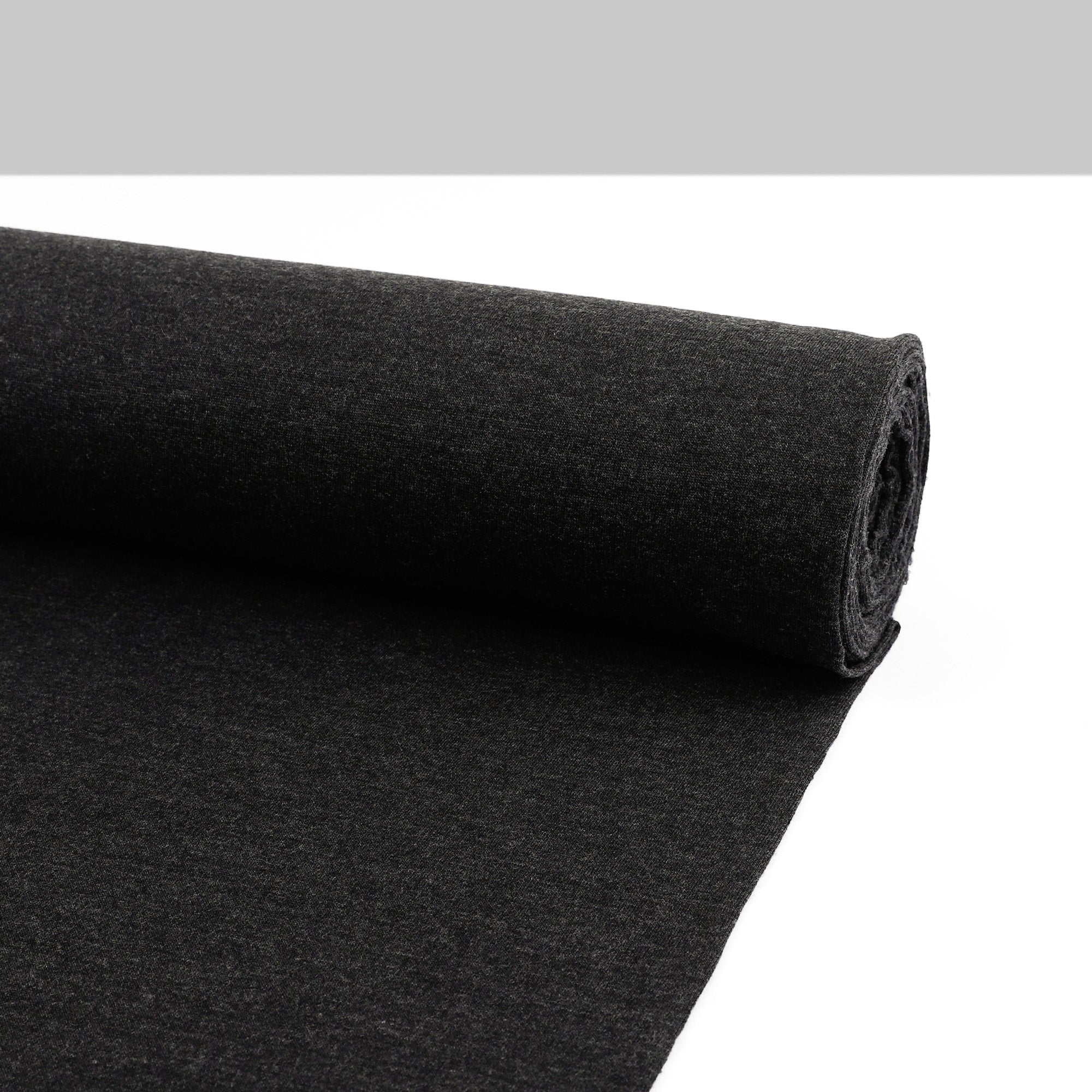 Heavyweight Merino Sweatshirting - Coal