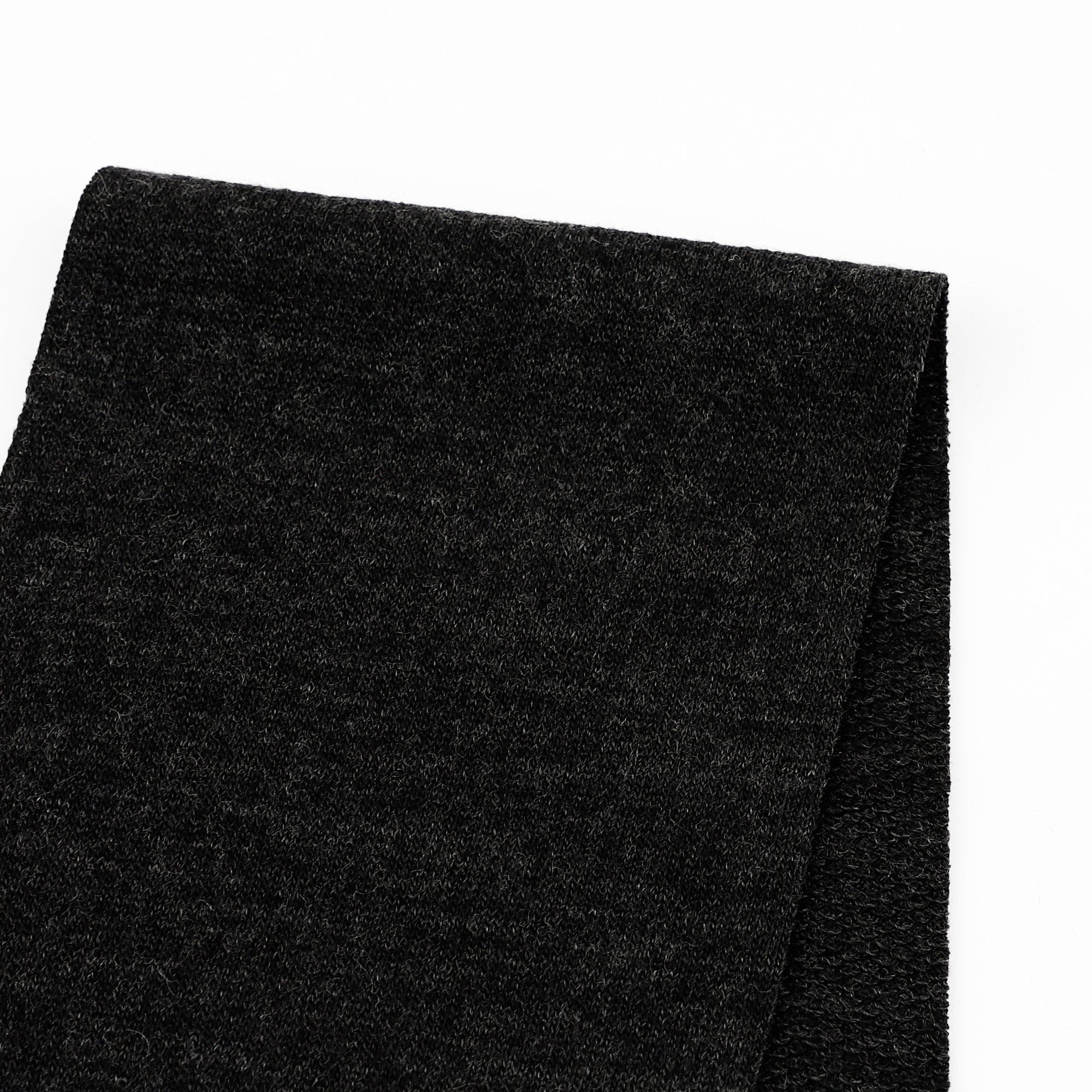 Heavyweight Merino Sweatshirting - Coal