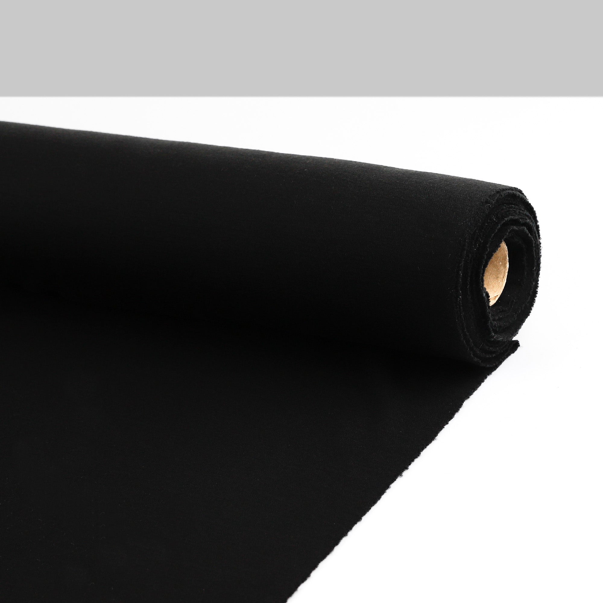 Midweight Pure Merino Interlock - Black