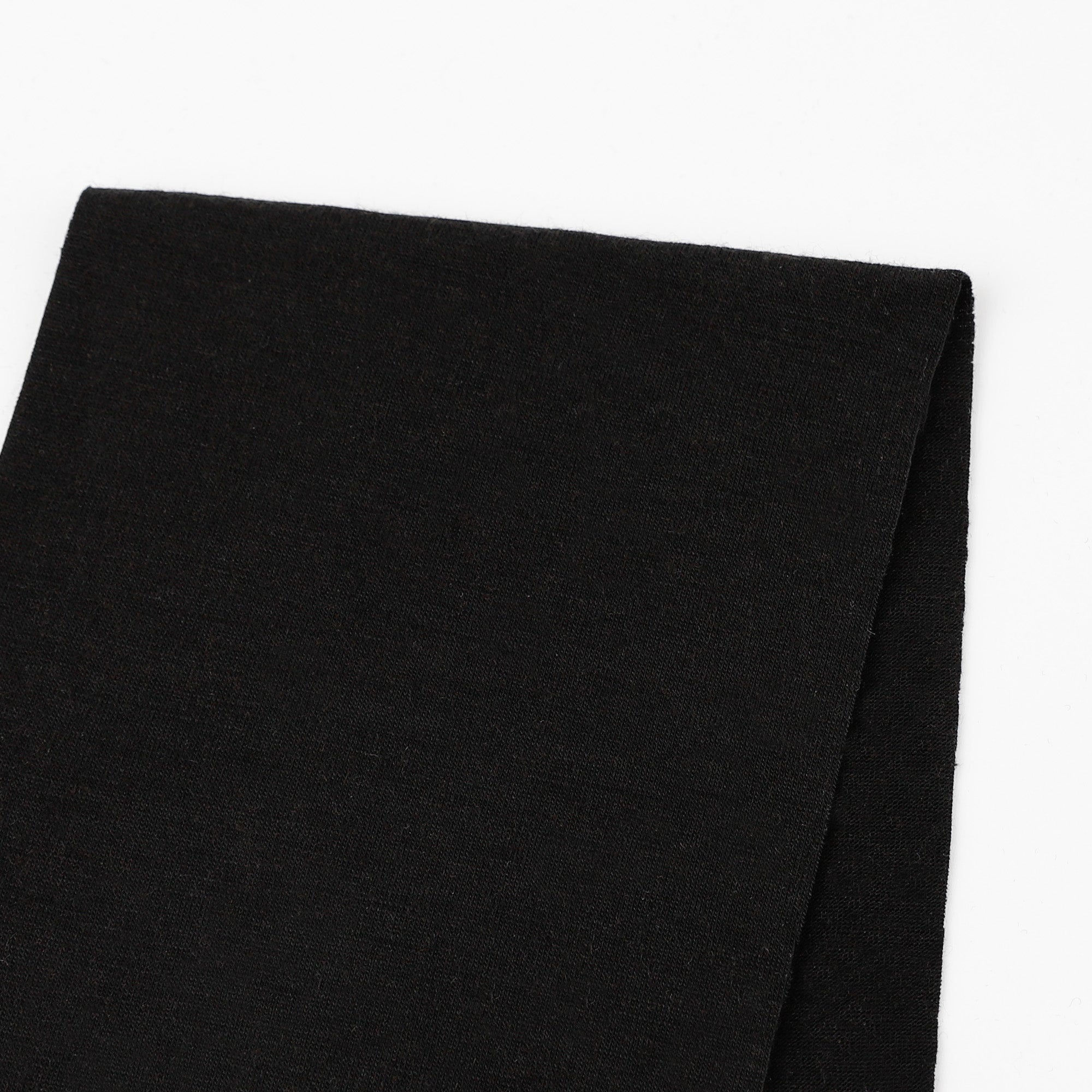 Midweight Pure Merino Interlock - Black