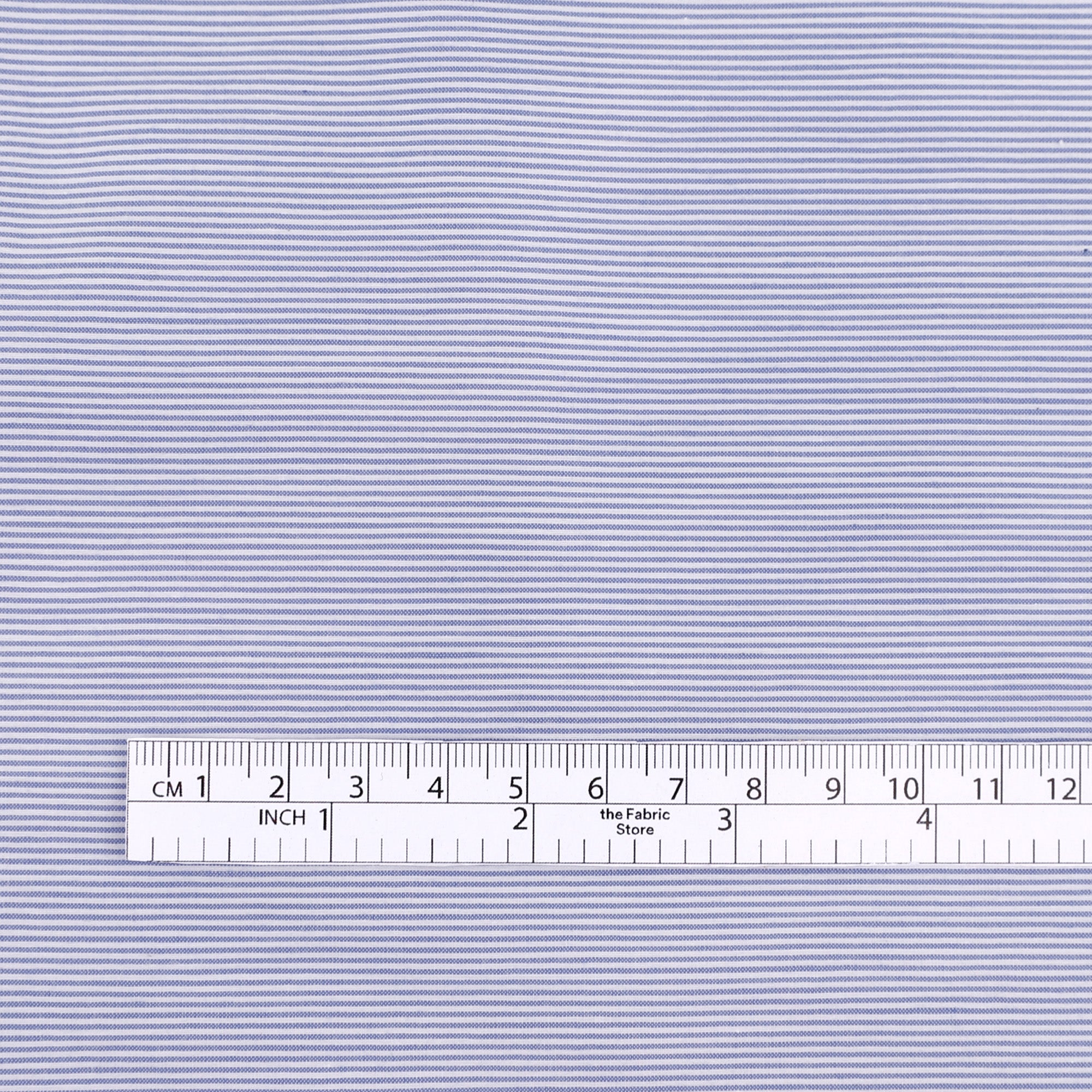 Mini Stripe Warp Stretch Cotton / Nylon - Vista