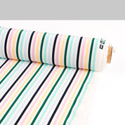 Fun Fair Stripe Viscose Crepe De Chine - Multi