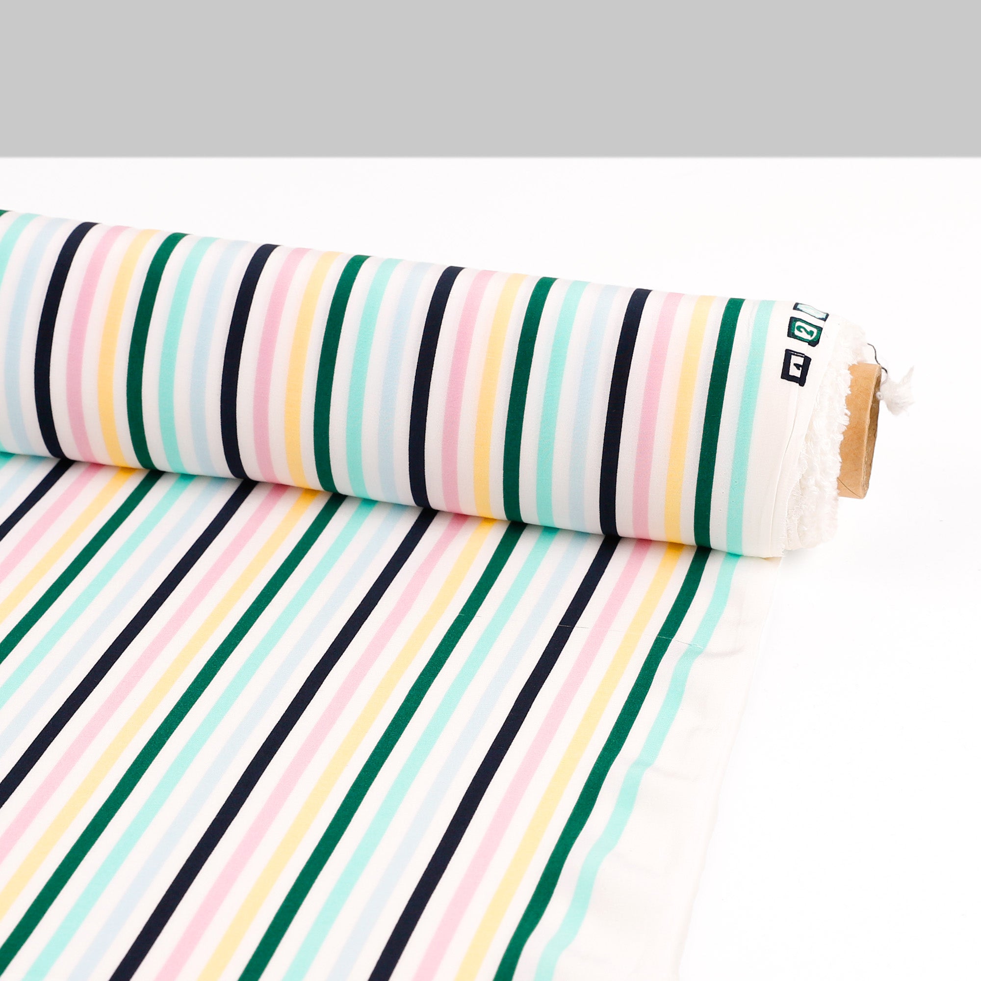 Fun Fair Stripe Viscose Crepe De Chine - Multi