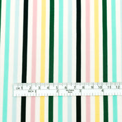 Fun Fair Stripe Viscose Crepe De Chine - Multi