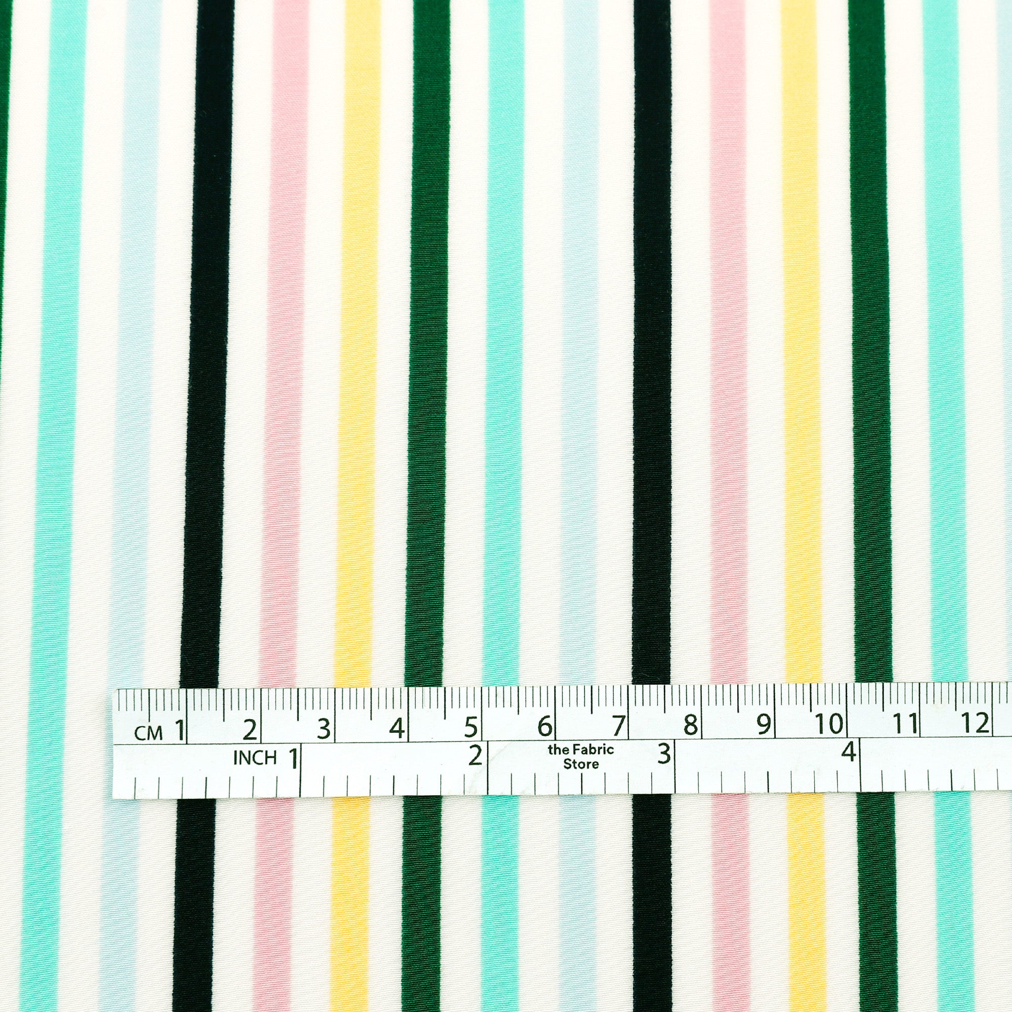 Fun Fair Stripe Viscose Crepe De Chine - Multi