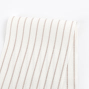 Music Stripe Slubby Cotton / Poly - Beige