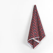 Nautical Knot Textured Cotton - Carmine