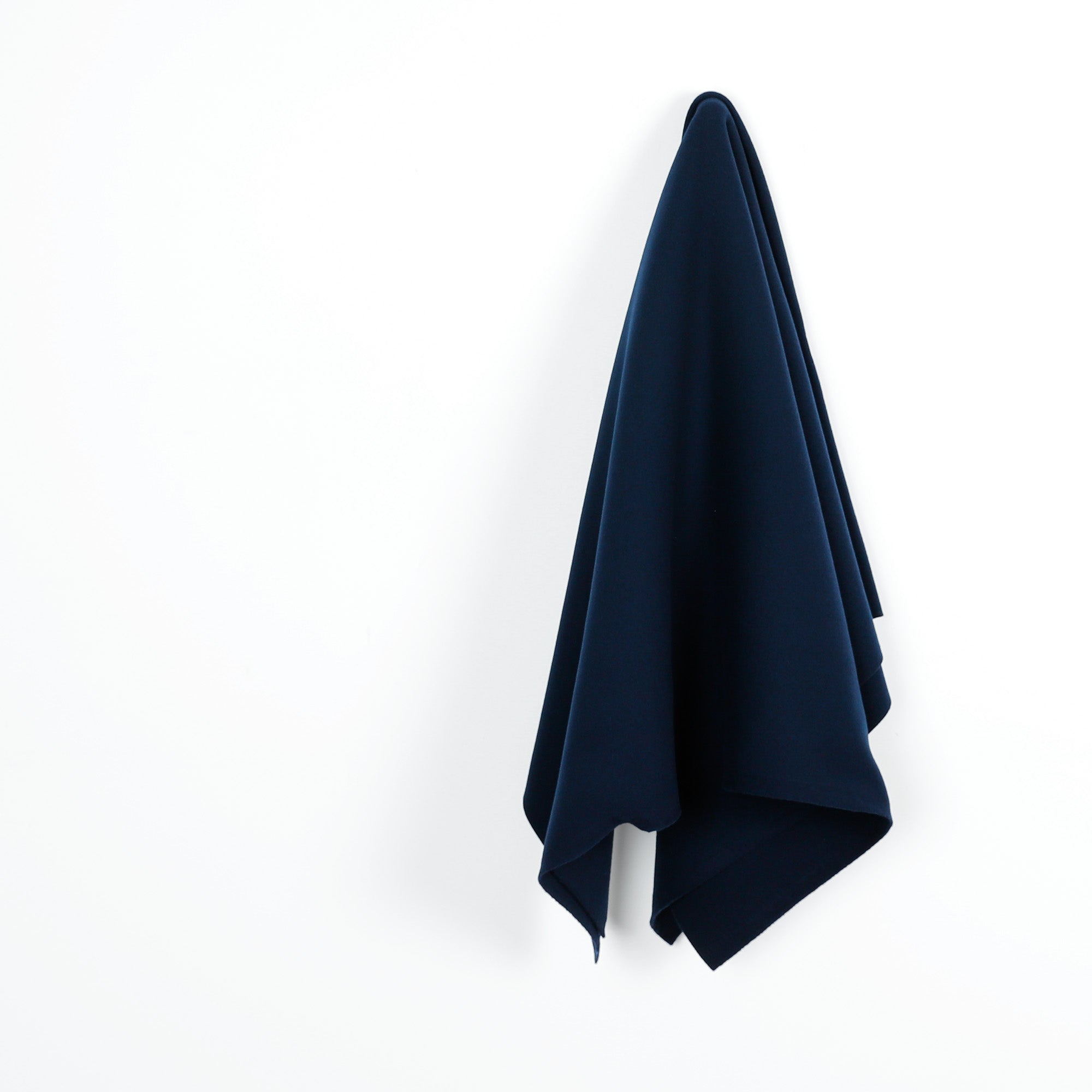 Virgin Wool / Poly Melton Coating - Dark Navy