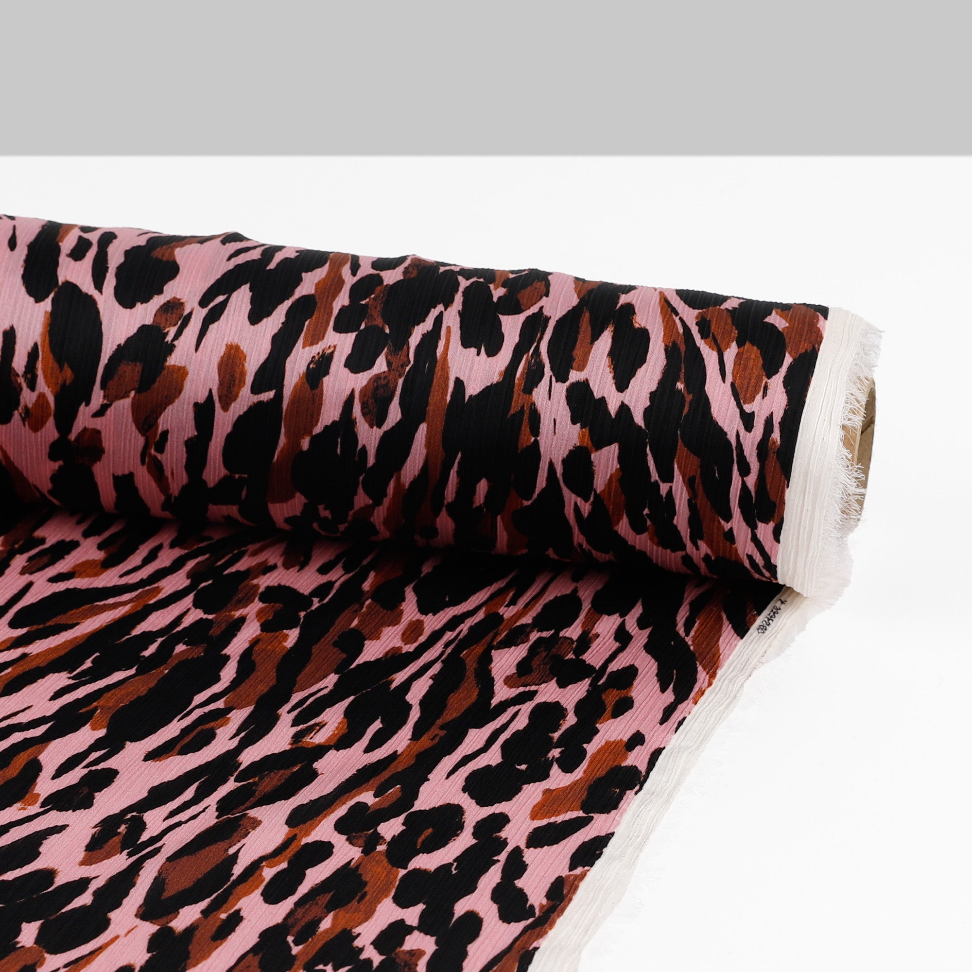 Paint Drop Crinkle Recycled Poly - Pink / Brown