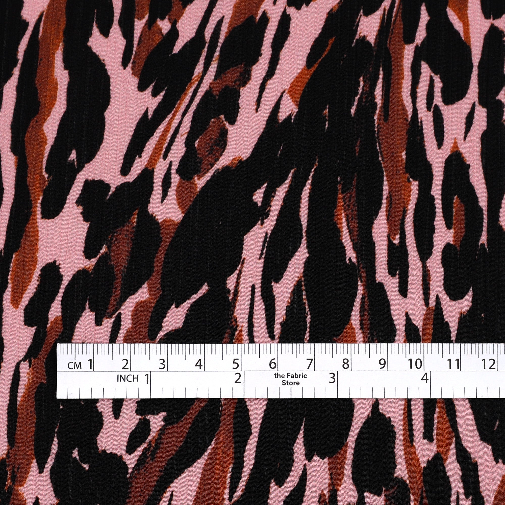 Paint Drop Crinkle Recycled Poly - Pink / Brown