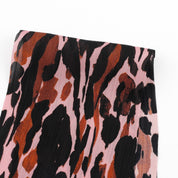 Paint Drop Crinkle Recycled Poly - Pink / Brown