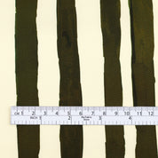 Painted Stripe Cotton Poplin - Dark Olive