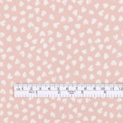 Small Heart Crepe Back Satin - Pink Salt