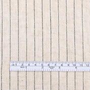 Pinstripe Rayon / Linen Crepe - Natural