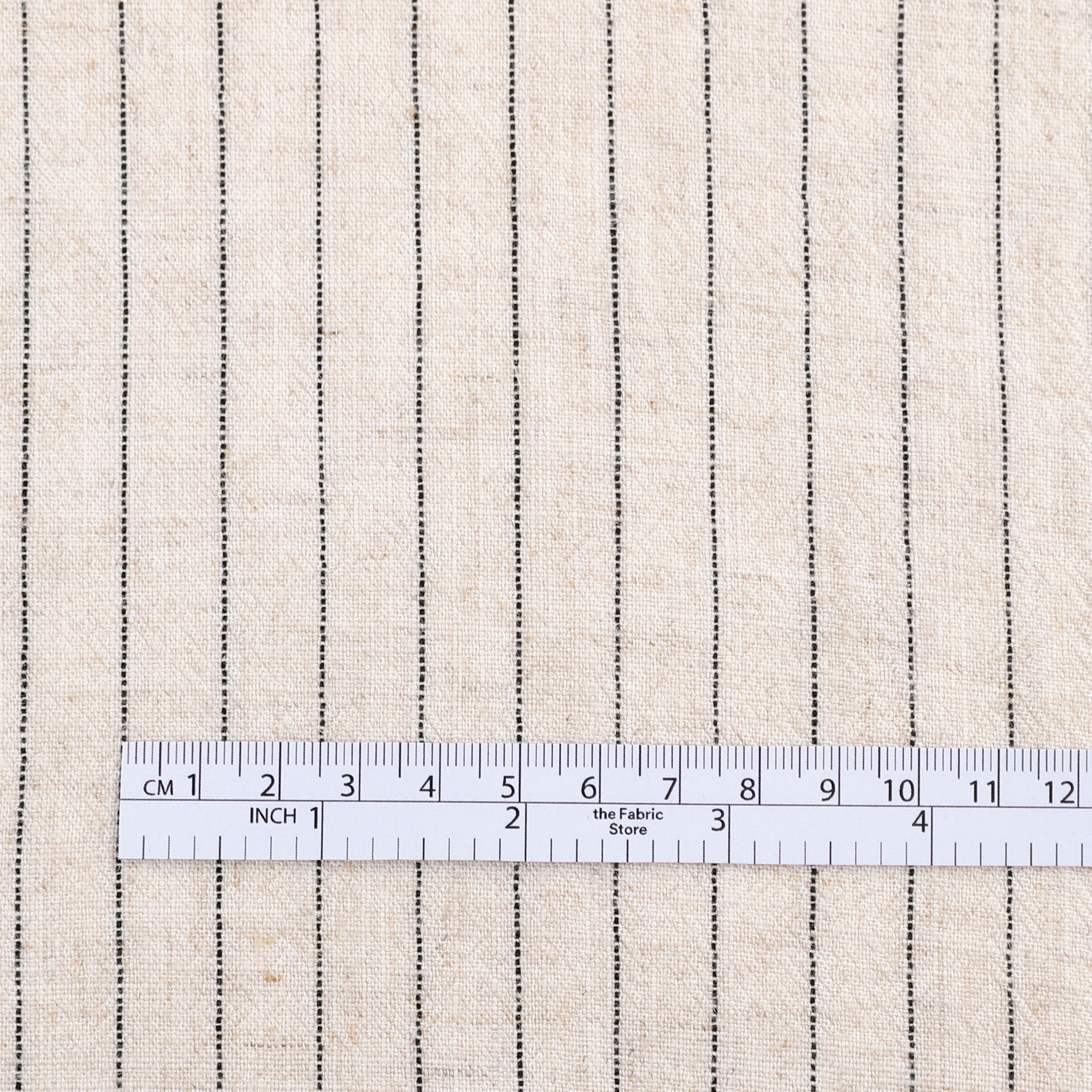 Pinstripe Rayon / Linen Crepe - Natural