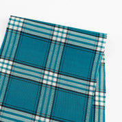 Lightweight Check Twill Cotton / Rayon - Ocean